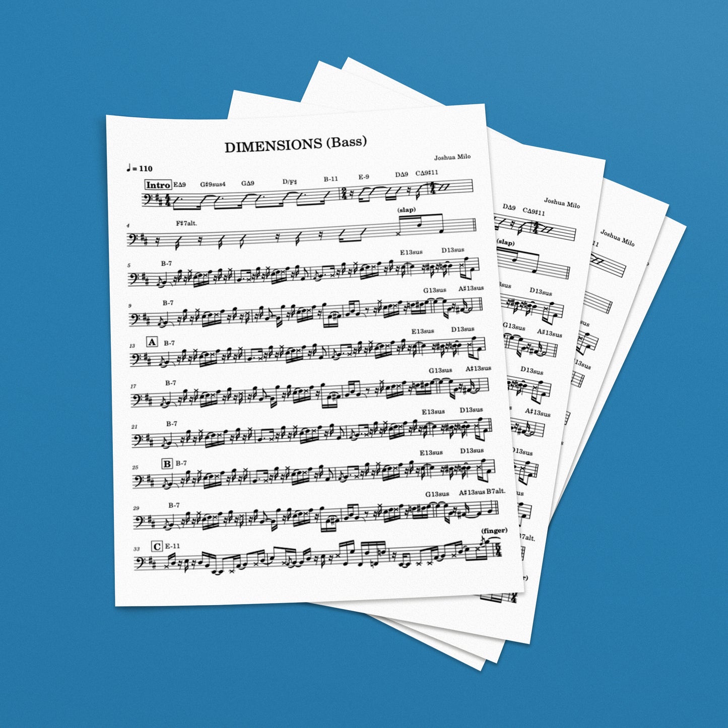 "DIMENSIONS" Sheet Music